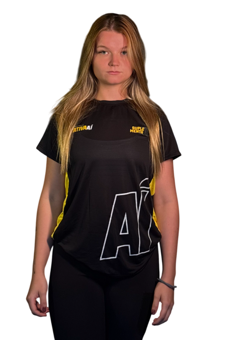 CAMISETA SUPLEMENTA AÍ + ATIVA AÍ PRETA