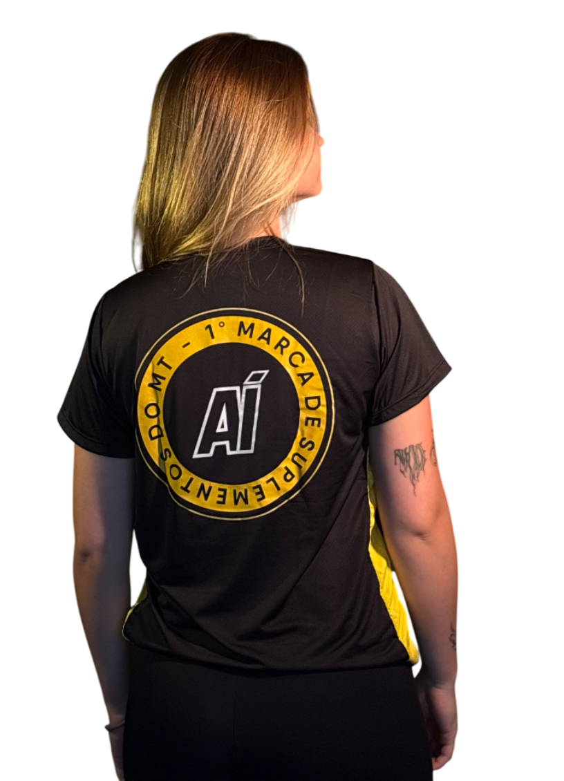 CAMISETA SUPLEMENTA AÍ + ATIVA AÍ PRETA