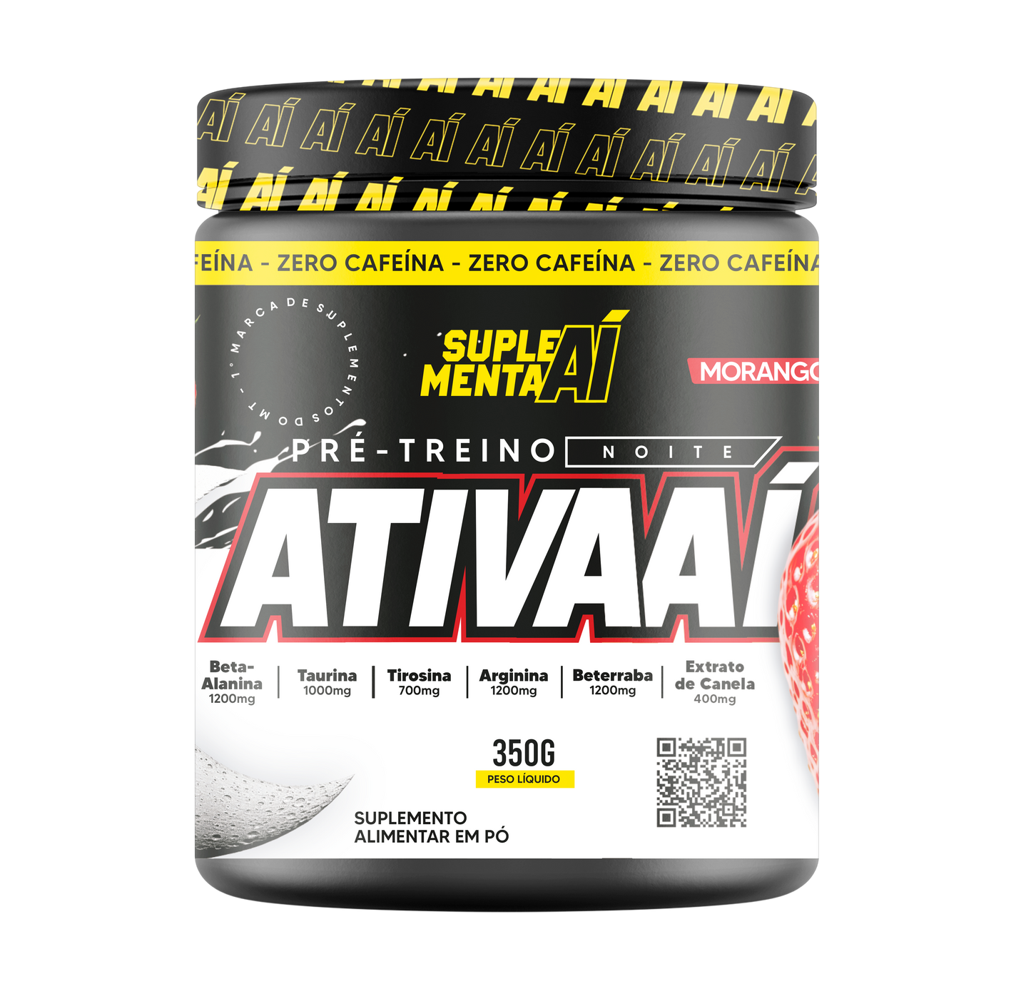 ATIVA AÍ ZERO CAFEÍNA 350G - MORANGO